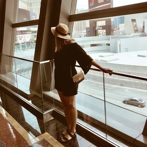 Black Off the Shoulder Romper